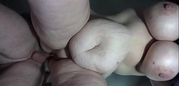  Bbw wife fucked from behind view from below...huge swinging tits....make this go viral